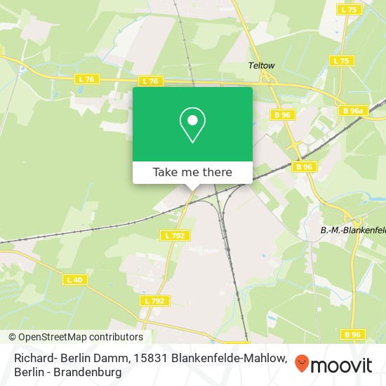 Карта Richard- Berlin Damm, 15831 Blankenfelde-Mahlow