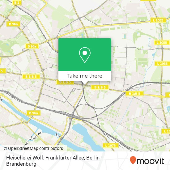 Карта Fleischerei Wolf, Frankfurter Allee