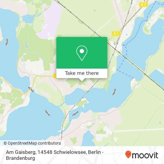 Карта Am Gaisberg, 14548 Schwielowsee