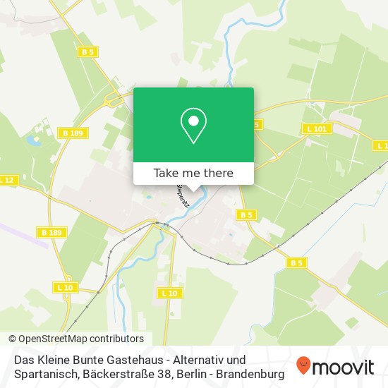 Карта Das Kleine Bunte Gastehaus - Alternativ und Spartanisch, Bäckerstraße 38