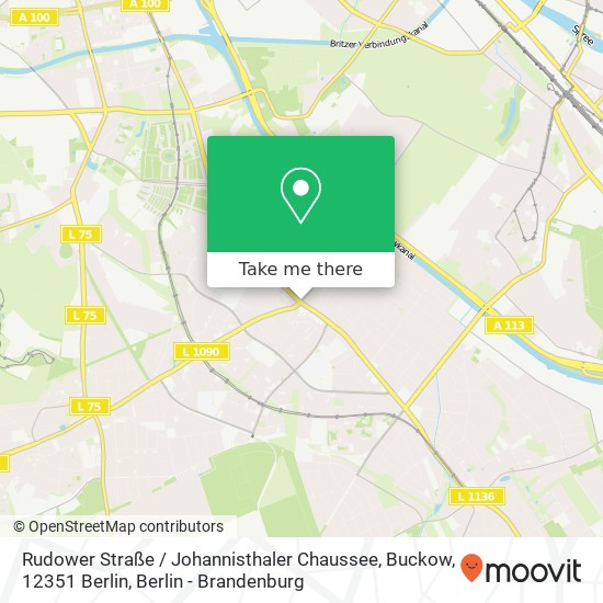 Карта Rudower Straße / Johannisthaler Chaussee, Buckow, 12351 Berlin