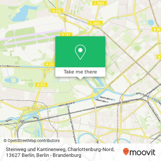 Карта Steinweg und Kantinenweg, Charlottenburg-Nord, 13627 Berlin