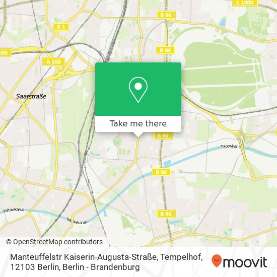 Manteuffelstr Kaiserin-Augusta-Straße, Tempelhof, 12103 Berlin map