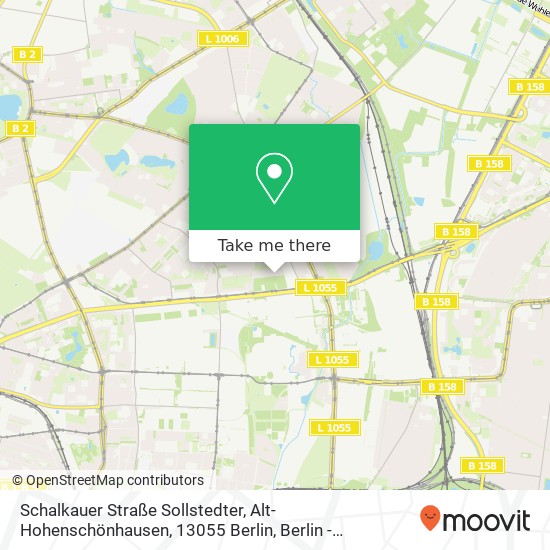 Карта Schalkauer Straße Sollstedter, Alt-Hohenschönhausen, 13055 Berlin