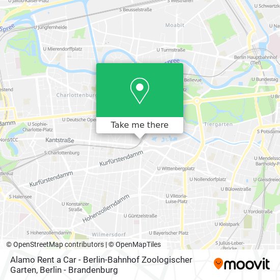 Карта Alamo Rent a Car - Berlin-Bahnhof Zoologischer Garten