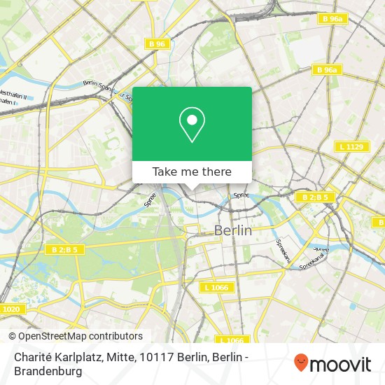 Карта Charité Karlplatz, Mitte, 10117 Berlin
