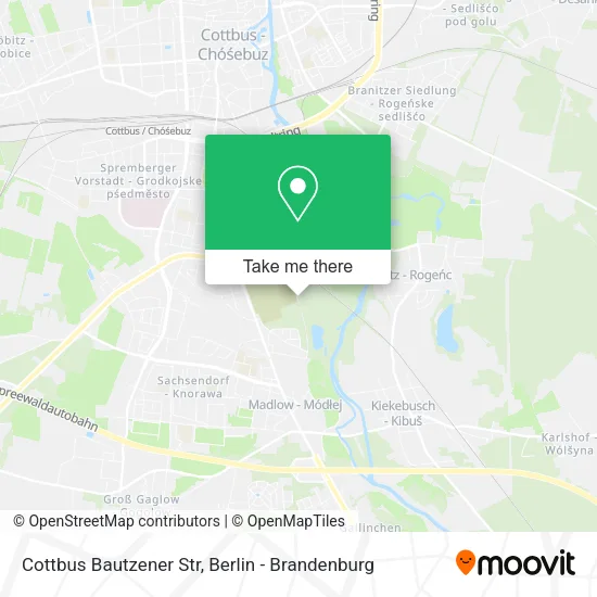 Карта Cottbus Bautzener Str