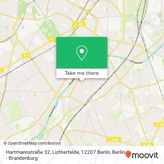 Hartmannstraße 32, Lichterfelde, 12207 Berlin map