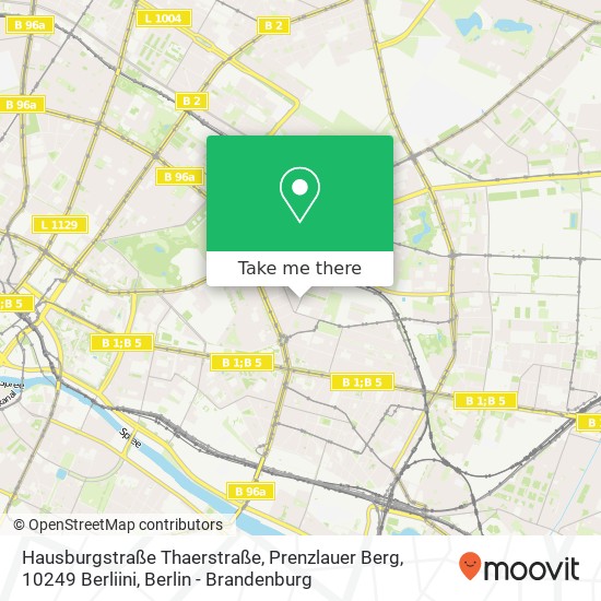 Hausburgstraße Thaerstraße, Prenzlauer Berg, 10249 Berliini map