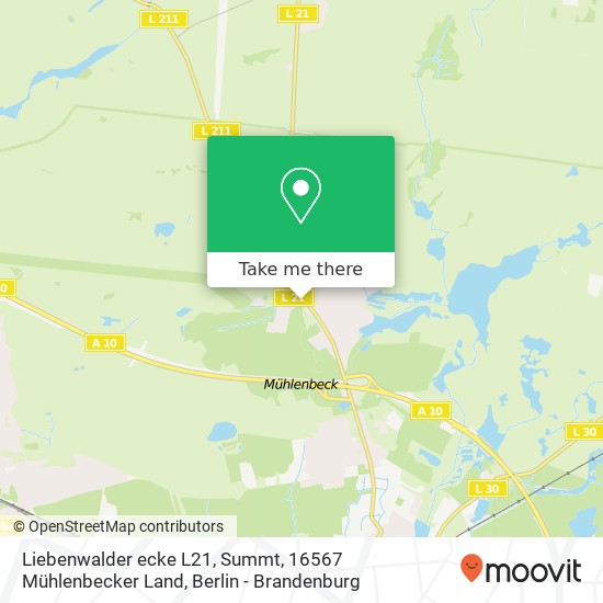 Liebenwalder ecke L21, Summt, 16567 Mühlenbecker Land map
