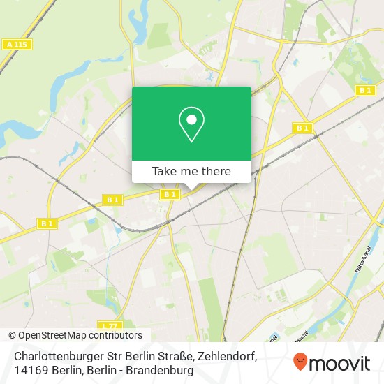 Charlottenburger Str Berlin Straße, Zehlendorf, 14169 Berlin map