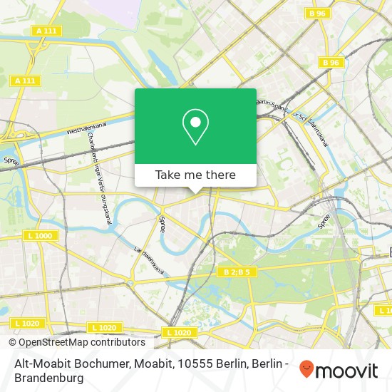 Карта Alt-Moabit Bochumer, Moabit, 10555 Berlin