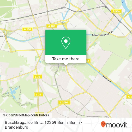 Карта Buschkrugallee, Britz, 12359 Berlin