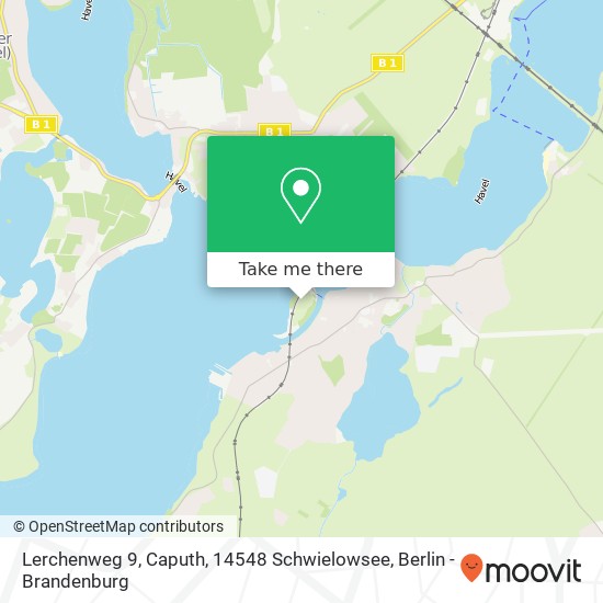 Карта Lerchenweg 9, Caputh, 14548 Schwielowsee