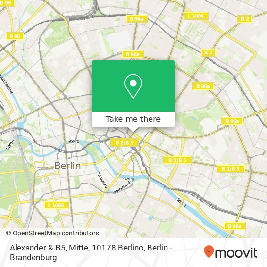 Карта Alexander & B5, Mitte, 10178 Berlino