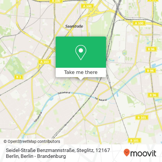 Карта Seidel-Straße Benzmannstraße, Steglitz, 12167 Berlin