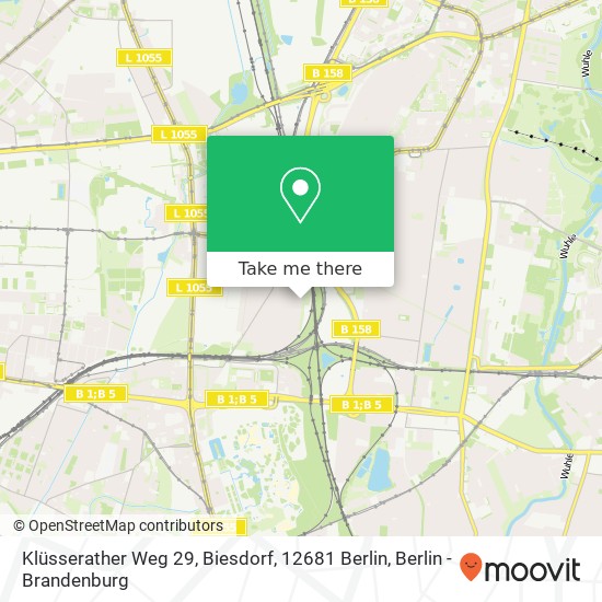 Klüsserather Weg 29, Biesdorf, 12681 Berlin map