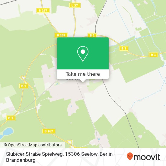 Карта Slubicer Straße Spielweg, 15306 Seelow
