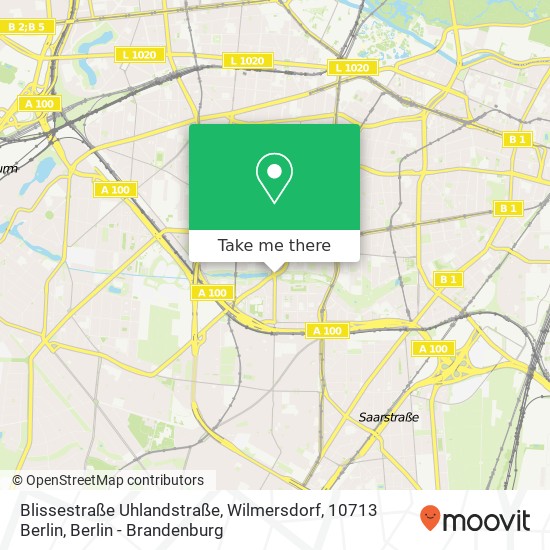 Blissestraße Uhlandstraße, Wilmersdorf, 10713 Berlin map