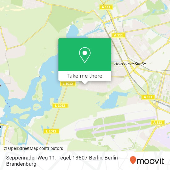 Карта Seppenrader Weg 11, Tegel, 13507 Berlin