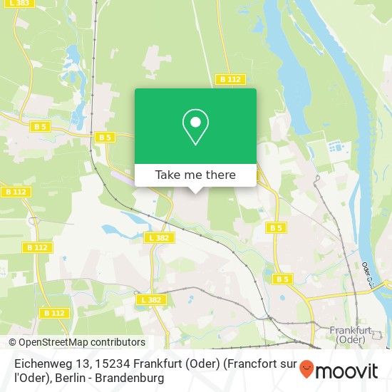 Eichenweg 13, 15234 Frankfurt (Oder) (Francfort sur l'Oder) map