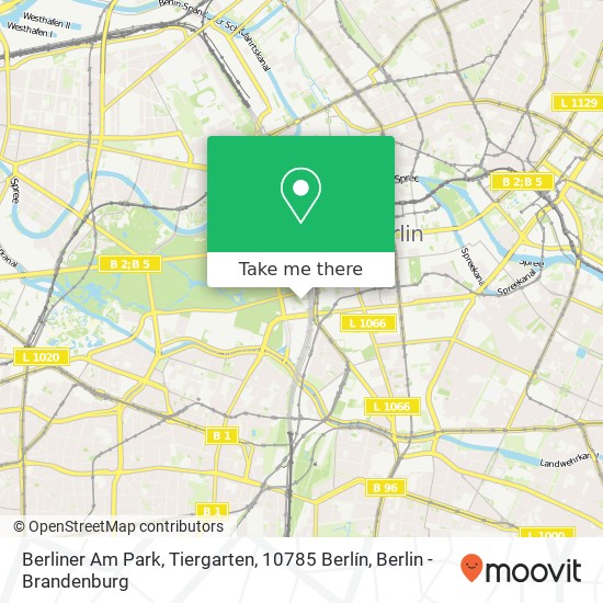 Карта Berliner Am Park, Tiergarten, 10785 Berlín