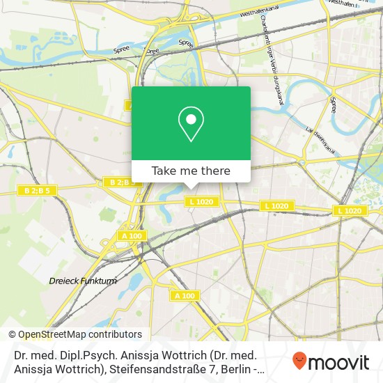 Карта Dr. med. Dipl.Psych. Anissja Wottrich (Dr. med. Anissja Wottrich), Steifensandstraße 7