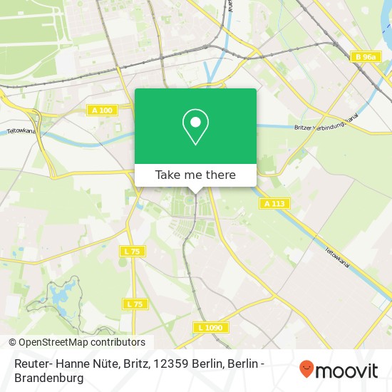 Карта Reuter- Hanne Nüte, Britz, 12359 Berlin