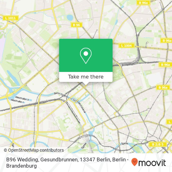 B96 Wedding, Gesundbrunnen, 13347 Berlin map