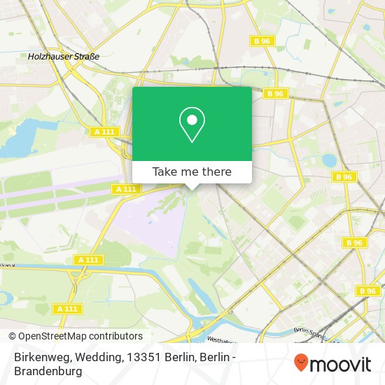 Карта Birkenweg, Wedding, 13351 Berlin