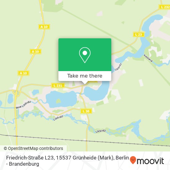 Карта Friedrich-Straße L23, 15537 Grünheide (Mark)