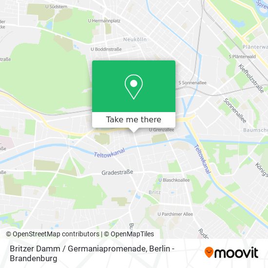 Карта Britzer Damm / Germaniapromenade