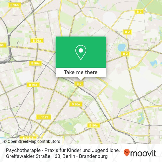 Карта Psychotherapie - Praxis für Kinder und Jugendliche, Greifswalder Straße 163