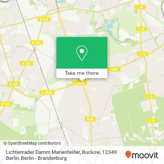 Lichtenrader Damm Marienfelder, Buckow, 12349 Berlin map