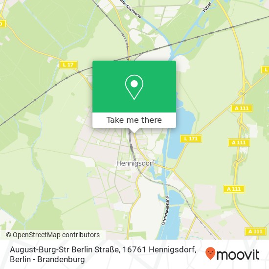 August-Burg-Str Berlin Straße, 16761 Hennigsdorf map