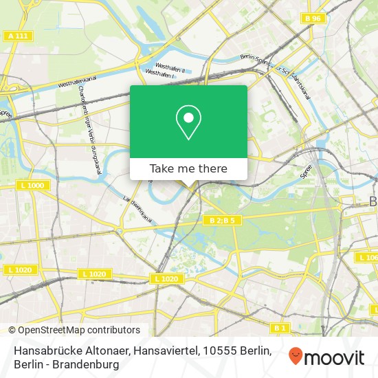 Hansabrücke Altonaer, Hansaviertel, 10555 Berlin map