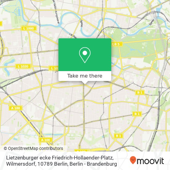 Карта Lietzenburger ecke Friedrich-Hollaender-Platz, Wilmersdorf, 10789 Berlin