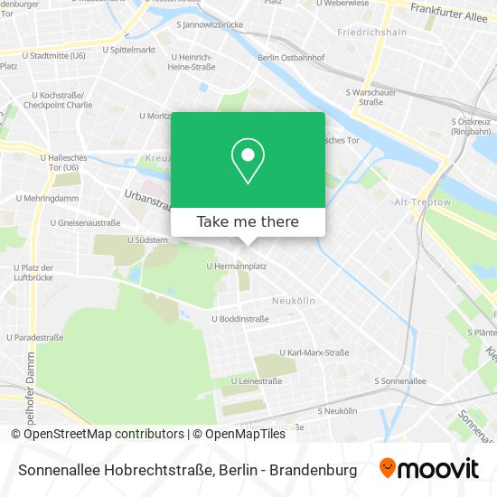 Sonnenallee Hobrechtstraße map