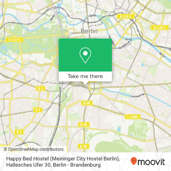 Happy Bed Hostel (Meininger City Hostel Berlin), Hallesches Ufer 30 map