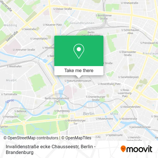 Карта Invalidenstraße ecke Chausseestr