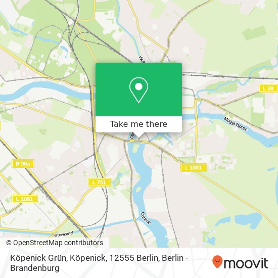 Köpenick Grün, Köpenick, 12555 Berlin map