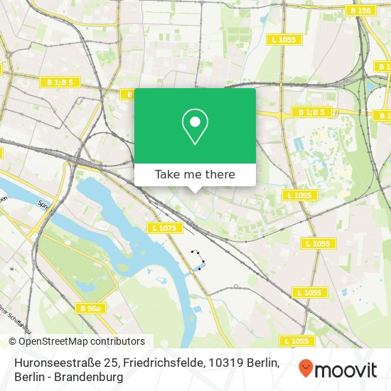 Huronseestraße 25, Friedrichsfelde, 10319 Berlin map