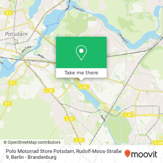 Polo Motorrad Store Potsdam, Rudolf-Moos-Straße 9 map