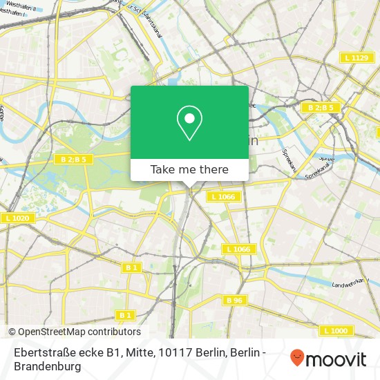 Ebertstraße ecke B1, Mitte, 10117 Berlin map
