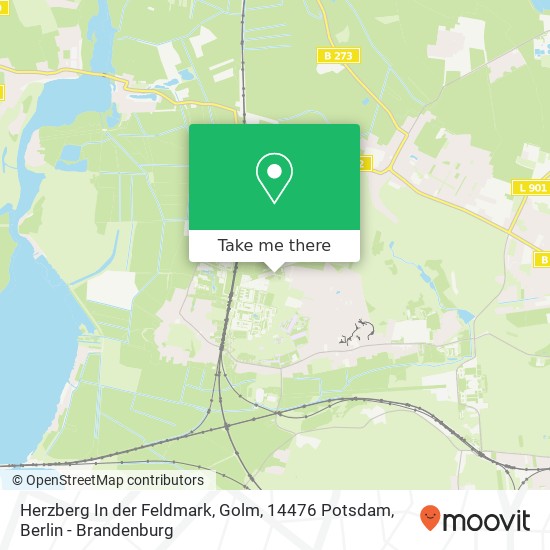 Карта Herzberg In der Feldmark, Golm, 14476 Potsdam