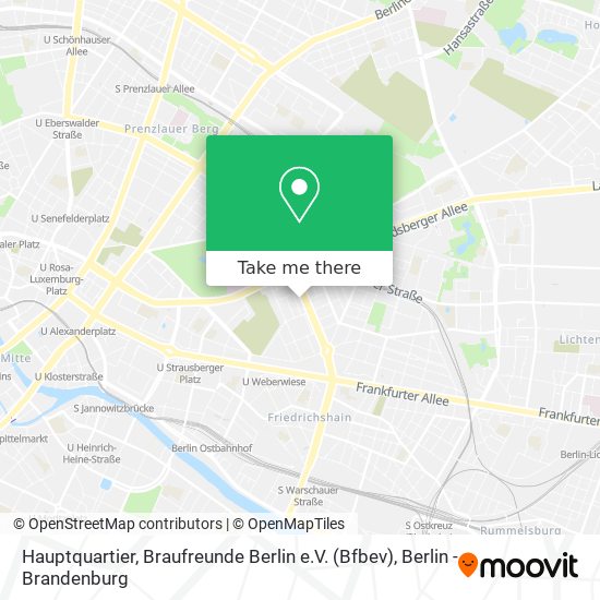 Карта Hauptquartier, Braufreunde Berlin e.V. (Bfbev)