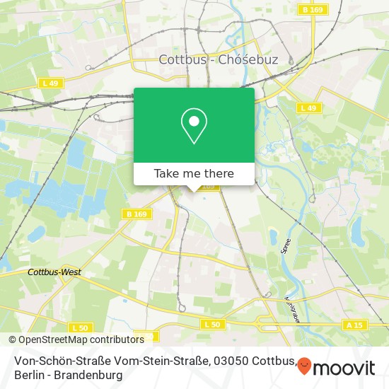 Von-Schön-Straße Vom-Stein-Straße, 03050 Cottbus map