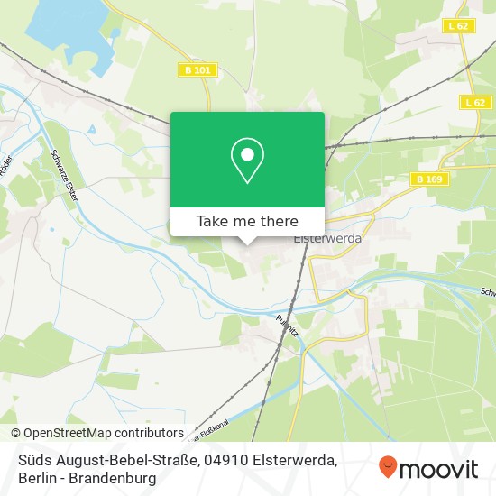 Карта Süds August-Bebel-Straße, 04910 Elsterwerda
