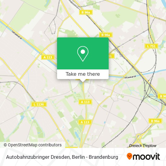 Autobahnzubringer Dresden map