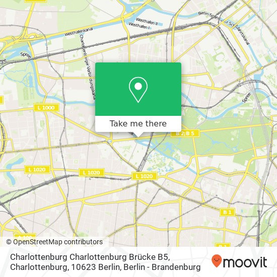 Карта Charlottenburg Charlottenburg Brücke B5, Charlottenburg, 10623 Berlin